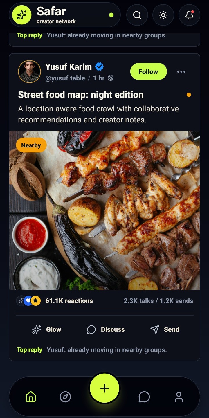 Nearby